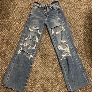 PacSun ripped 90s style jeans size 23w